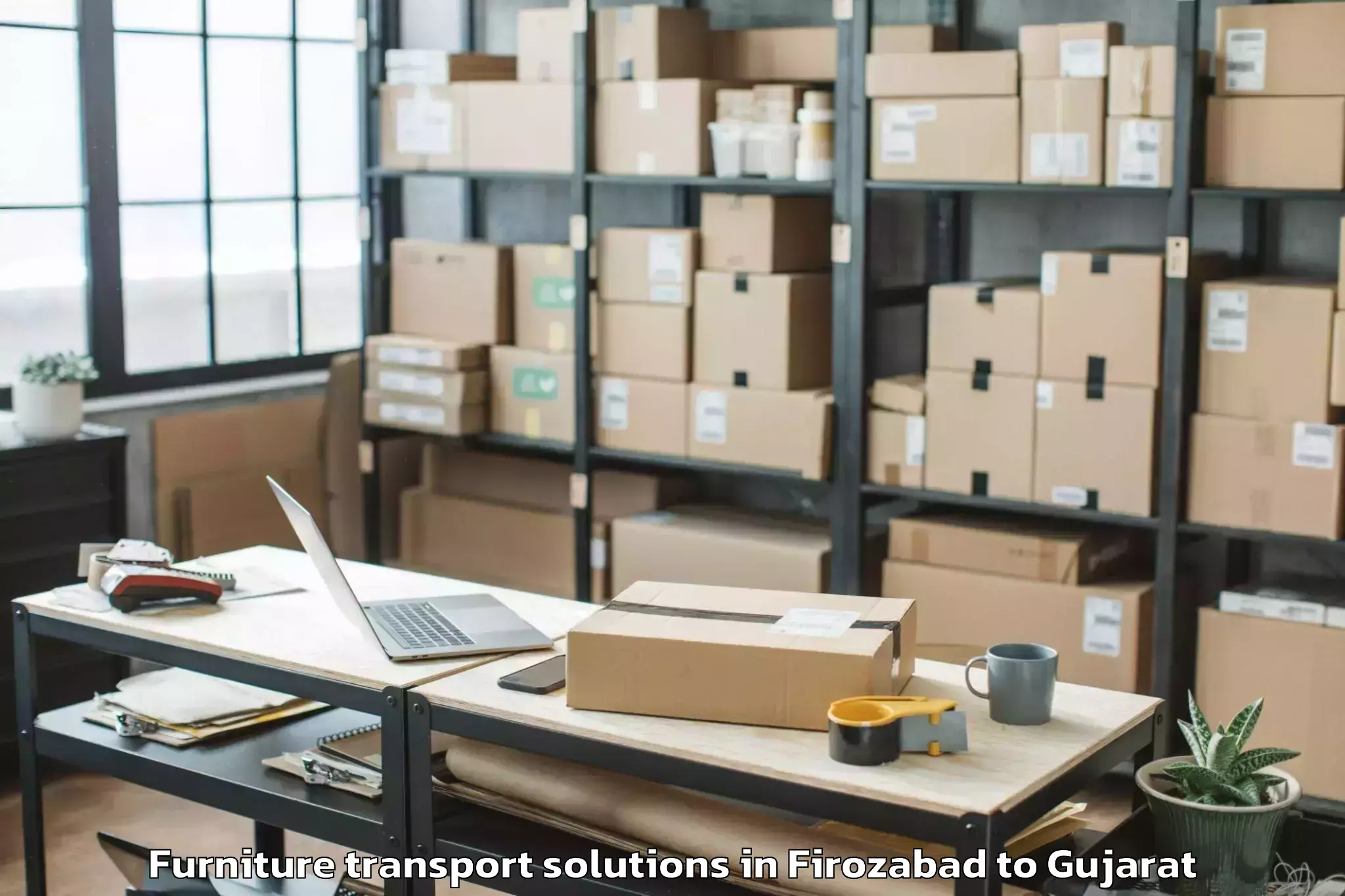 Hassle-Free Firozabad to Valabhipur Furniture Transport Solutions